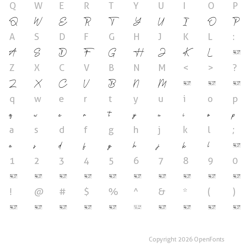 Character Map of Bettaway Regular