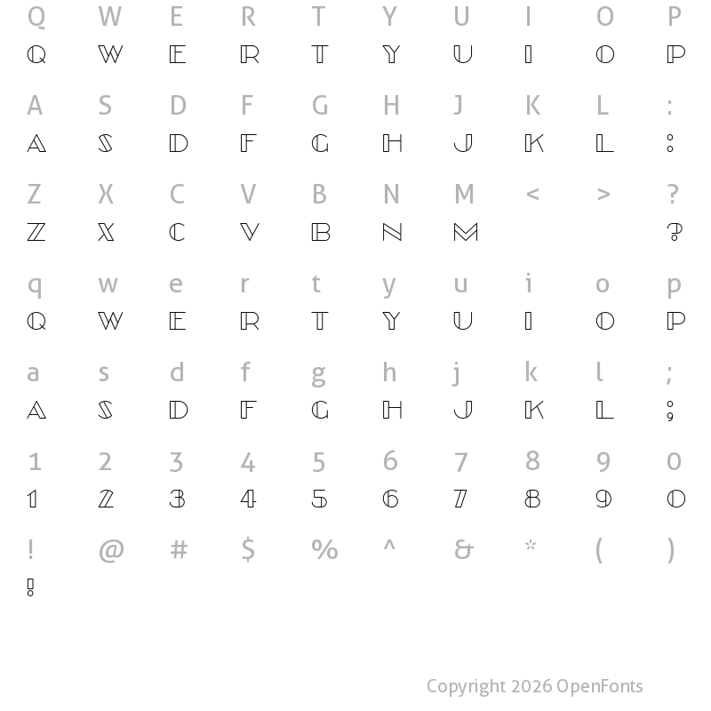 Character Map of Better Regular