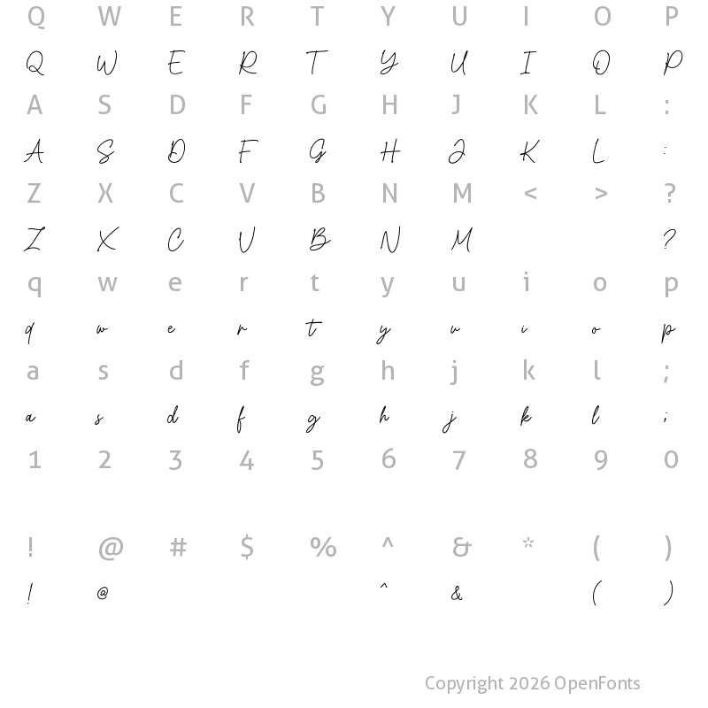 Character Map of Better Together DEMO Regular