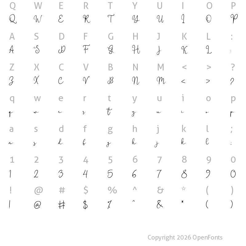 Character Map of Beutroh Regular