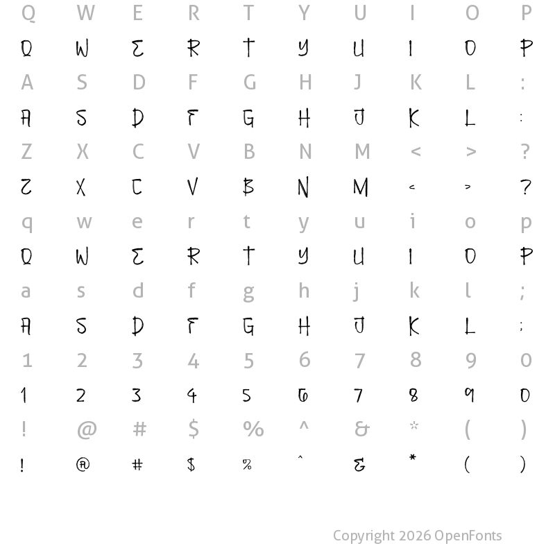 Character Map of Beverly Switch Regular