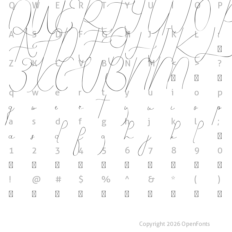 Character Map of Bevernice Demo Regular