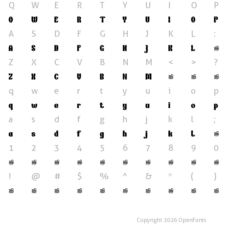 Character Map of Bhikum trial Regular