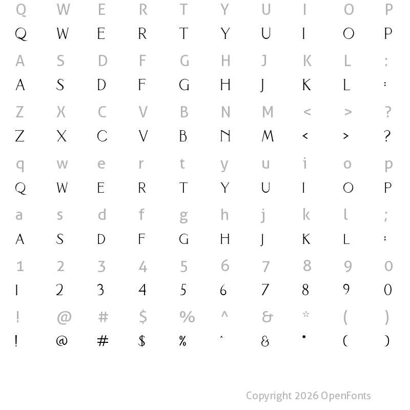 Character Map of BHINEKA Regular