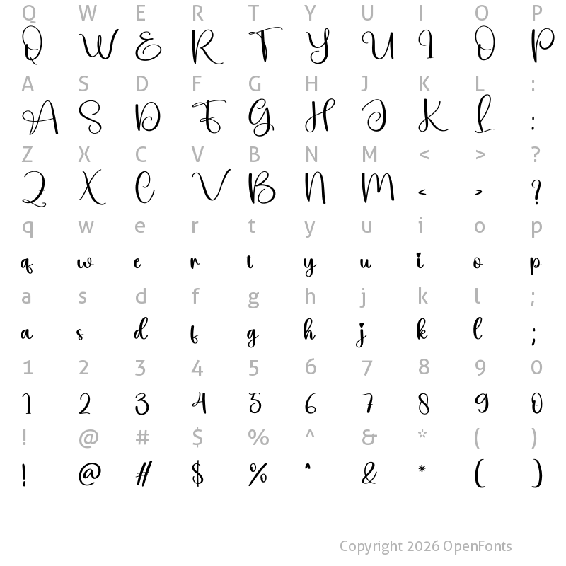 Character Map of Bible Regular