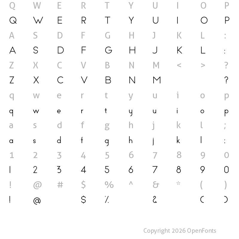 Character Map of Big John PRO Regular
