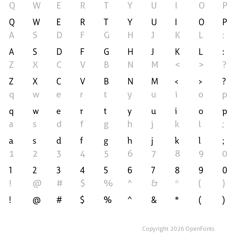 Character Map of BigCity Grotesque Pro Regular