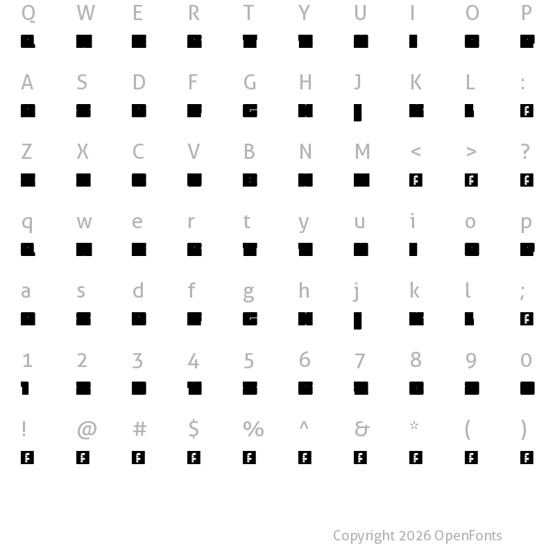 Character Map of BiggerBetterFasterStrongerPeter Regular