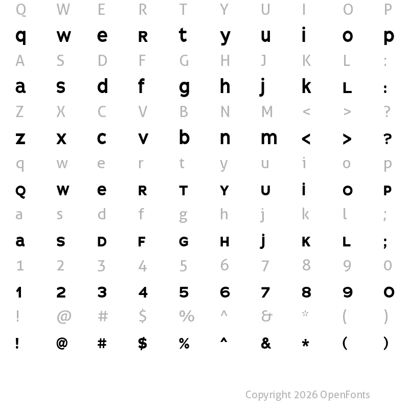 Character Map of BigSmalls Bold