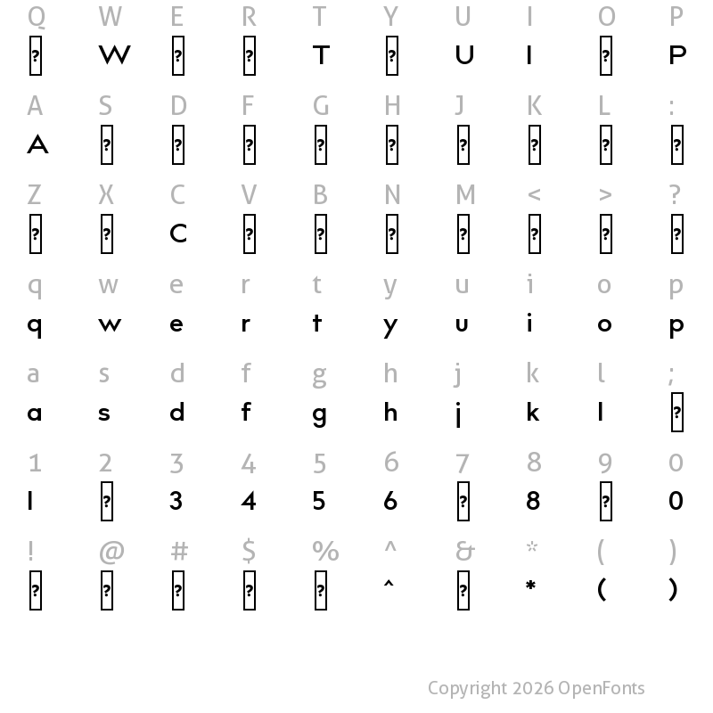 Character Map of billcorpmed-semibold ?