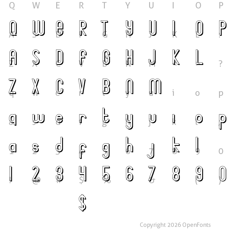 Character Map of Bingke Nangka DEMO Regular