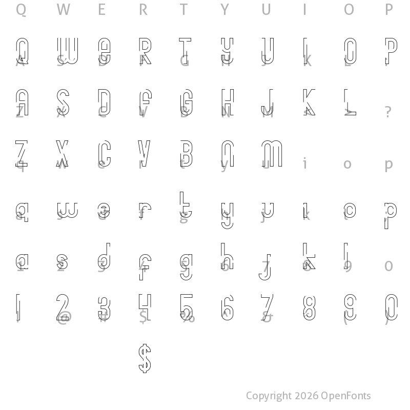 Character Map of Bingke Pisang DEMO Regular