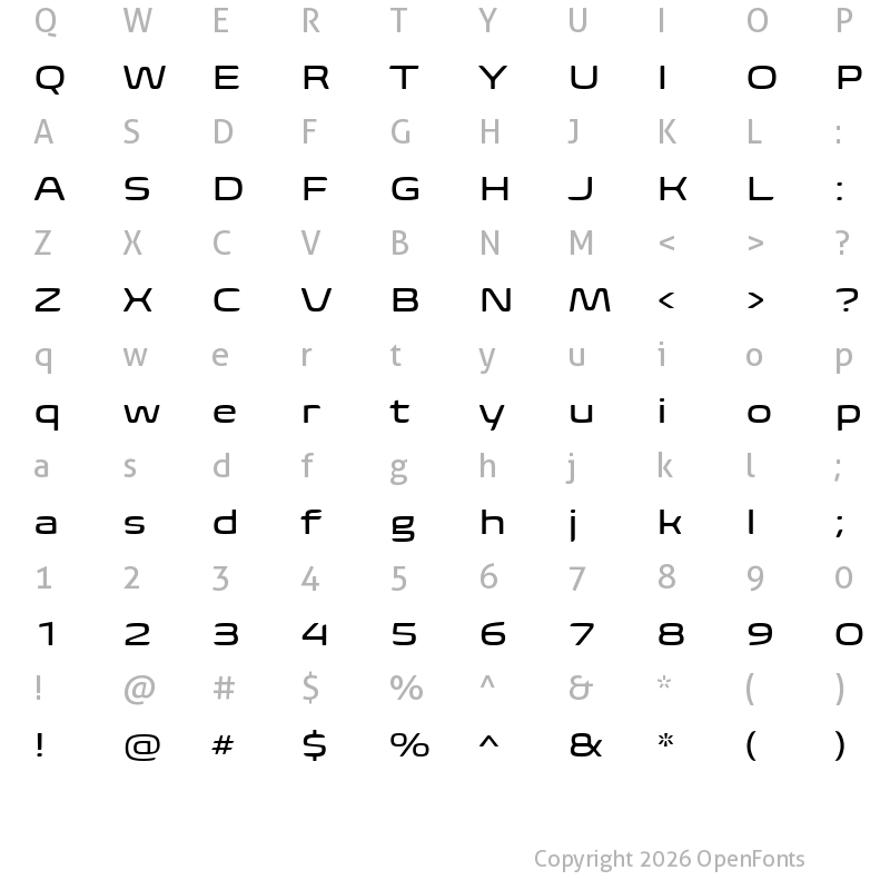Character Map of BiomeW04-Wide Regular