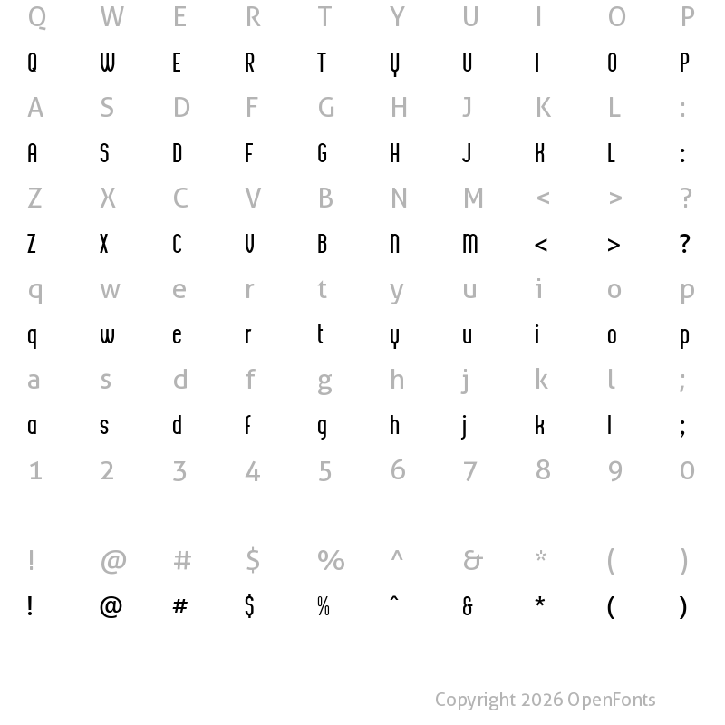 Character Map of Biscuit Pro Regular