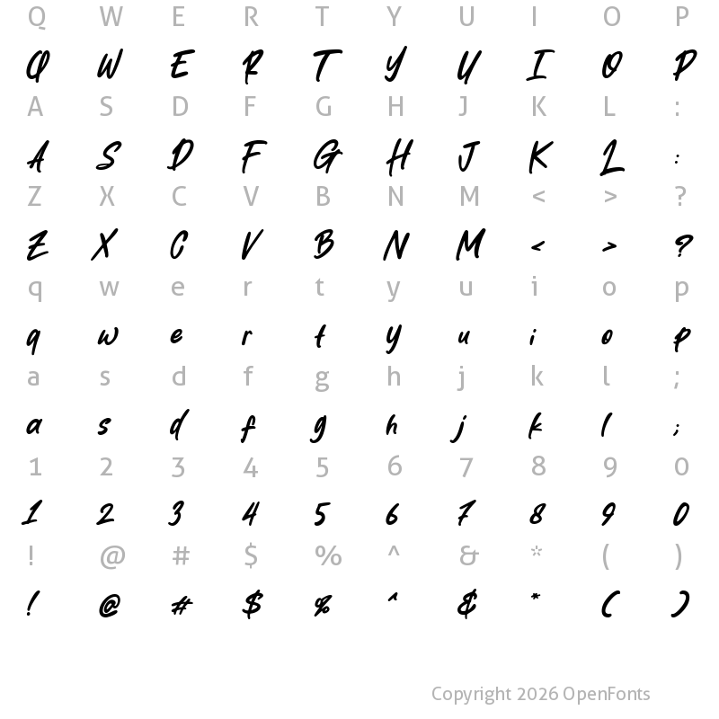 Character Map of Bitcheese Regular