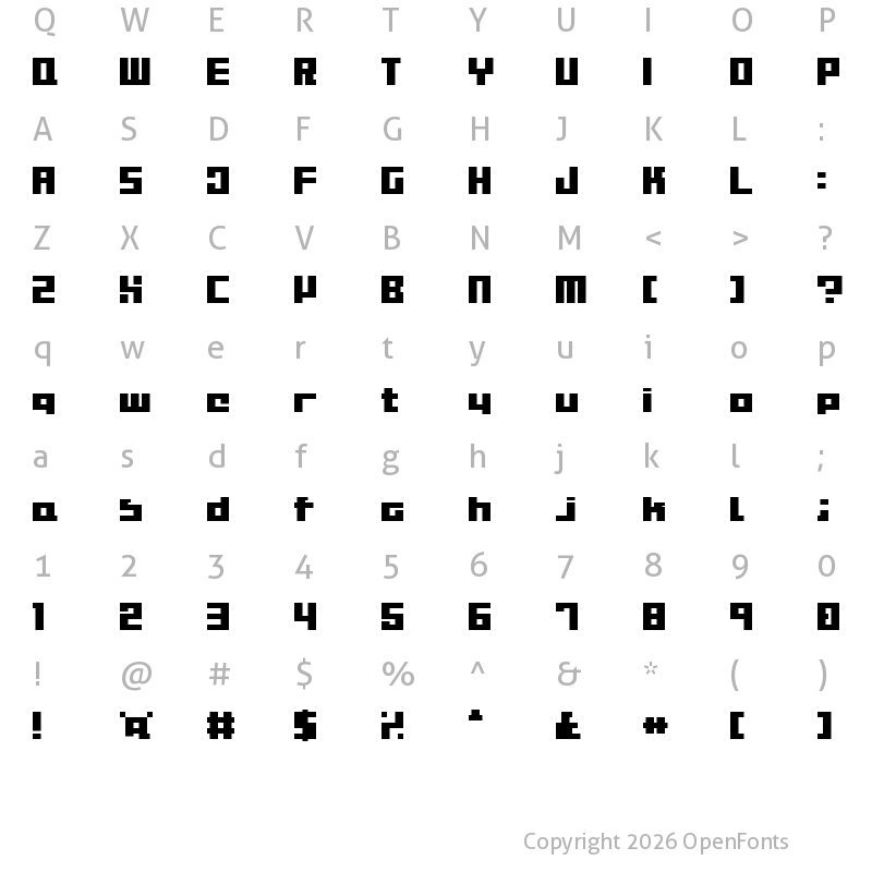 Character Map of BitmapperOLDTYPE Regular
