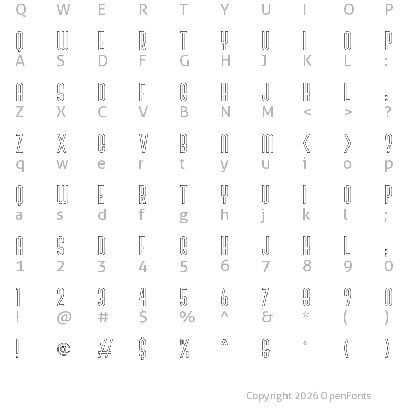 Character Map of Bivoac Outline