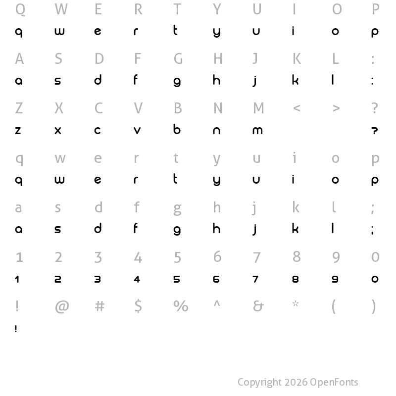 Character Map of Biysk Bold