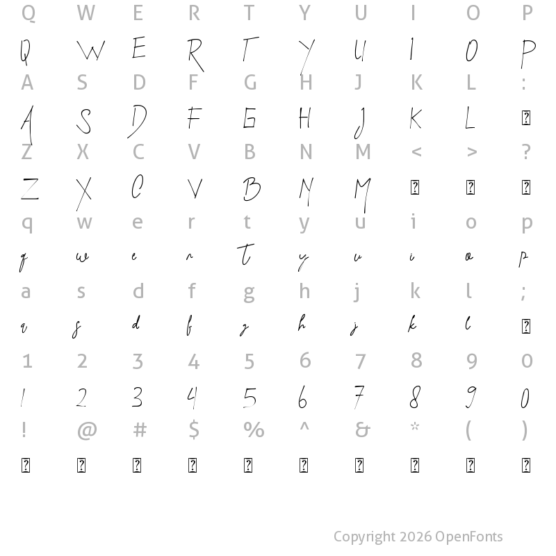 Character Map of Black Article Regular