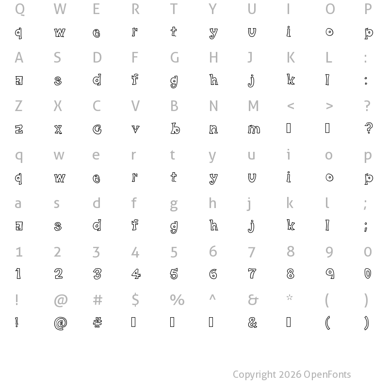 Character Map of black friday Medium
