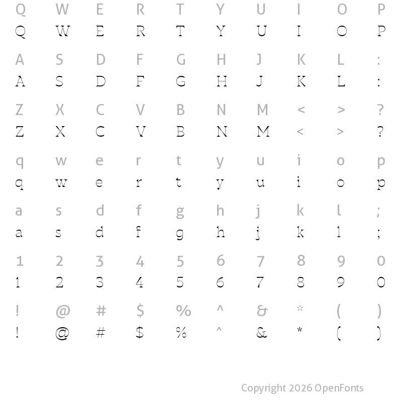 Character Map of Blackest Light