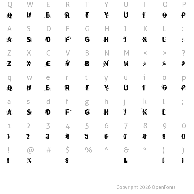 Character Map of Blackleafs Bold