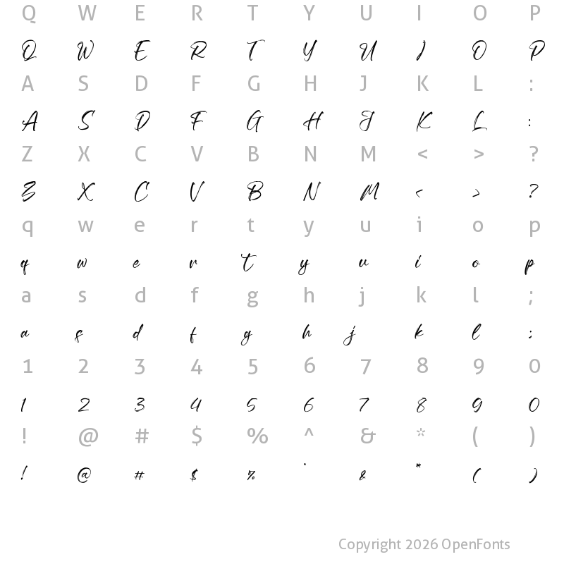 Character Map of Blacklife Regular