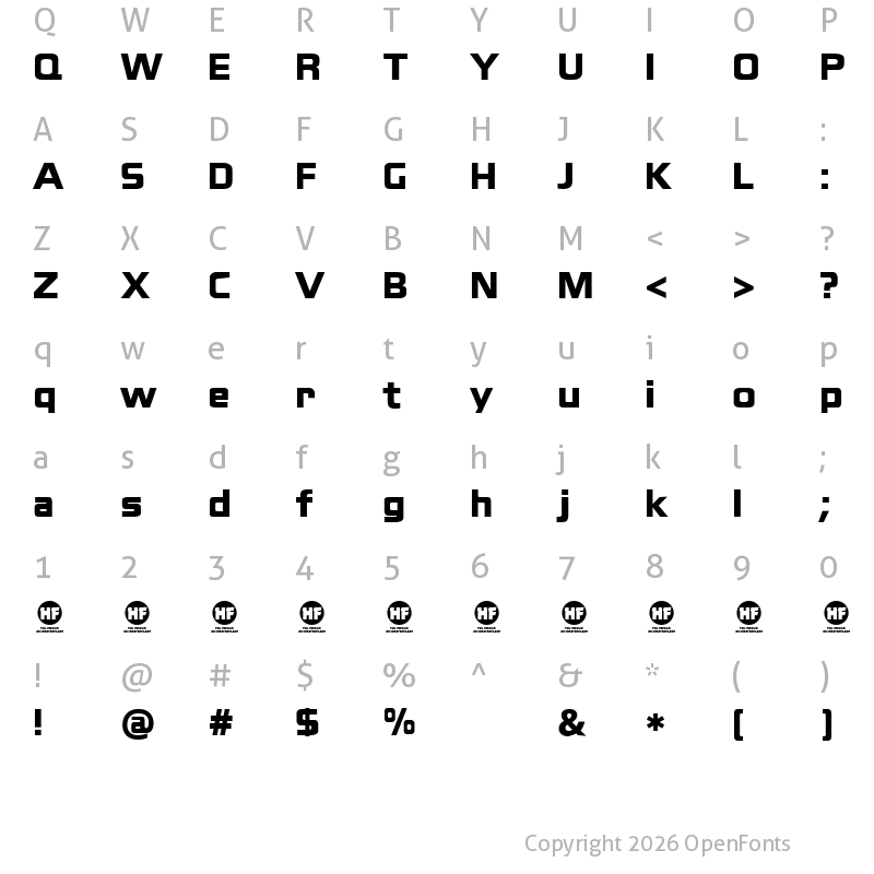 Character Map of Blackthorns Demo Black