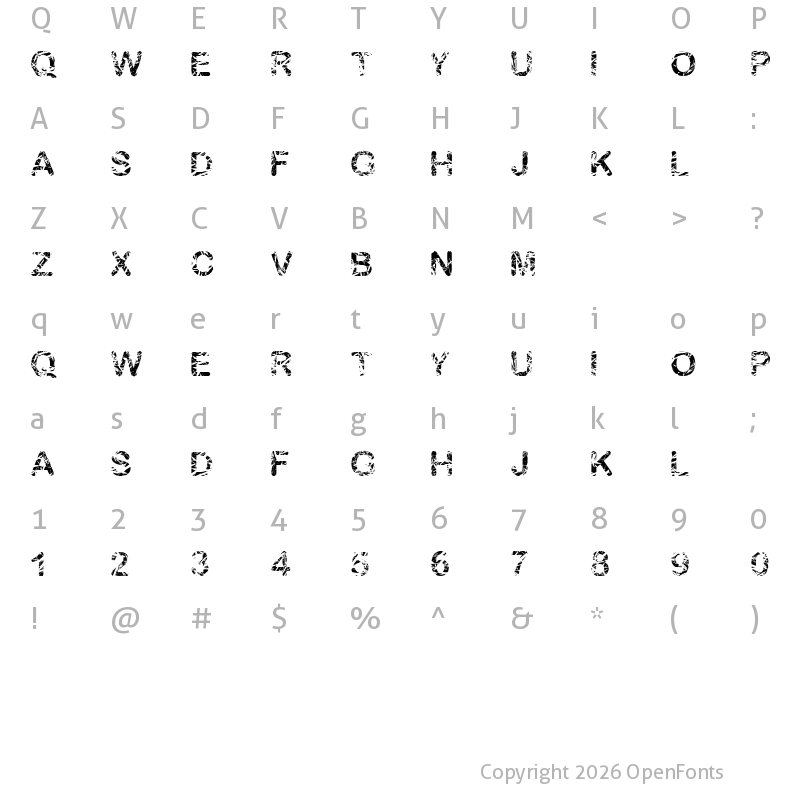 Character Map of blambu Regular