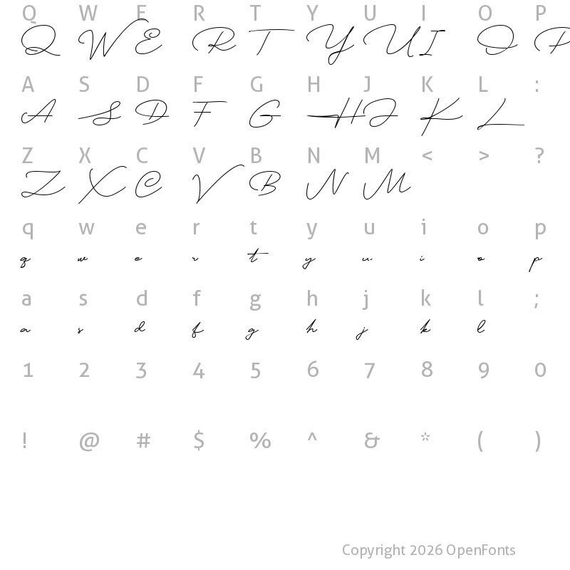 Character Map of Blankid Regular