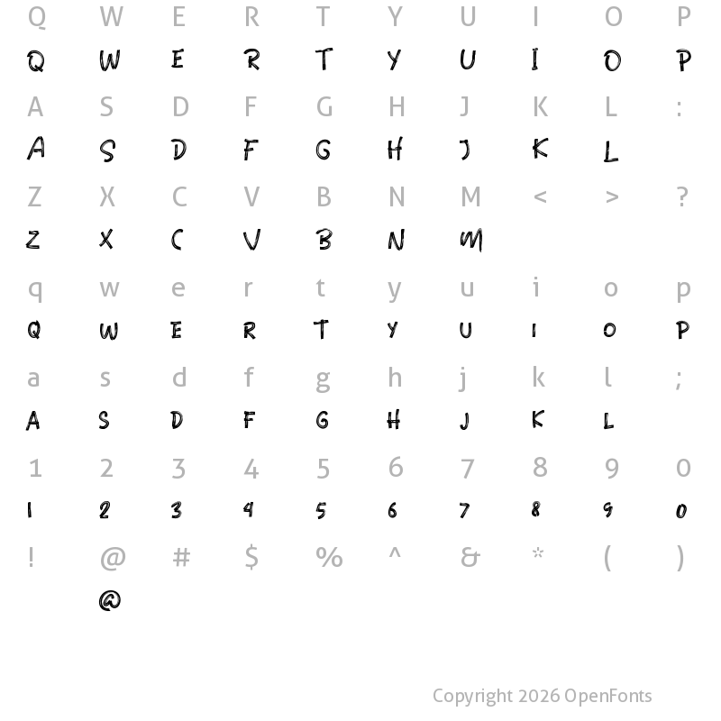 Character Map of BlinkStones Regular