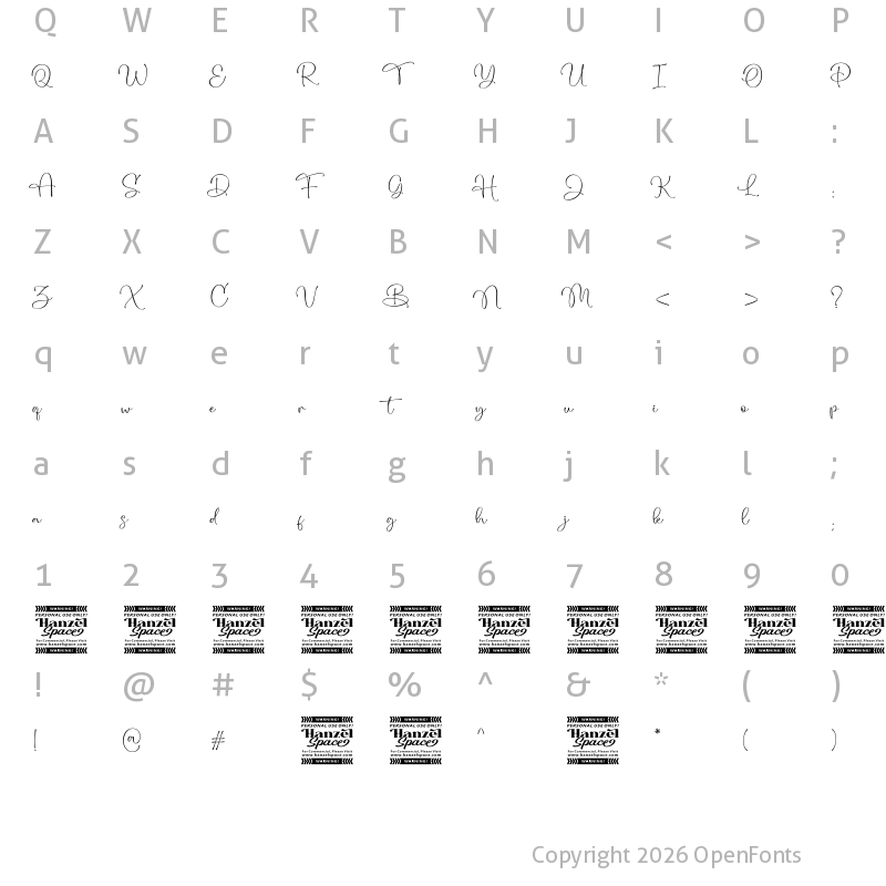 Character Map of Blinsithar Regular