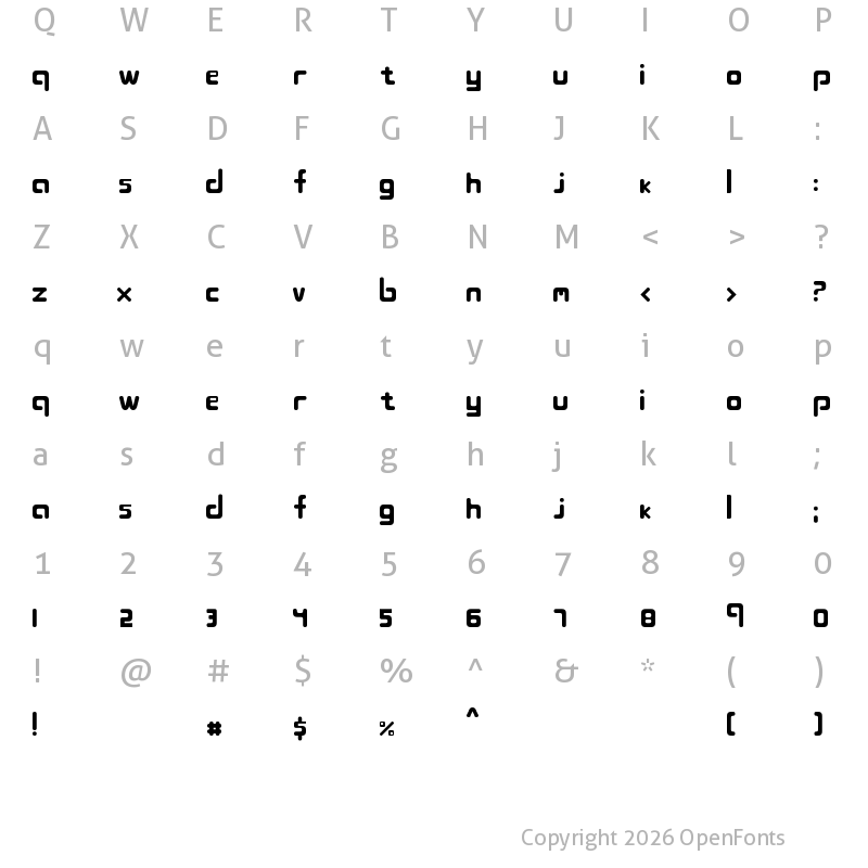 Character Map of Bl?jbytesdep? Regular