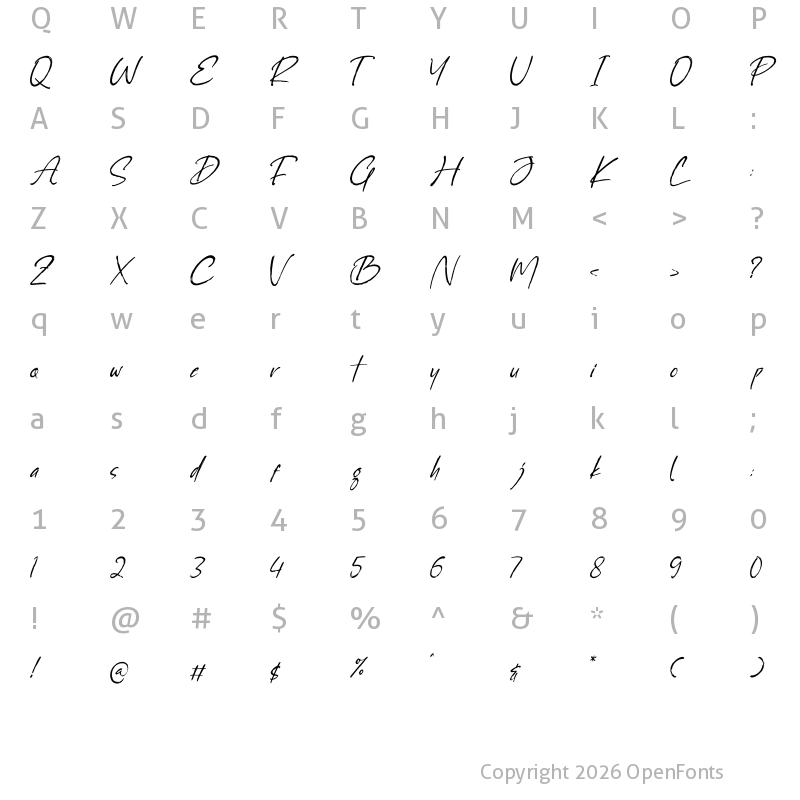 Character Map of Blockbustter Regular