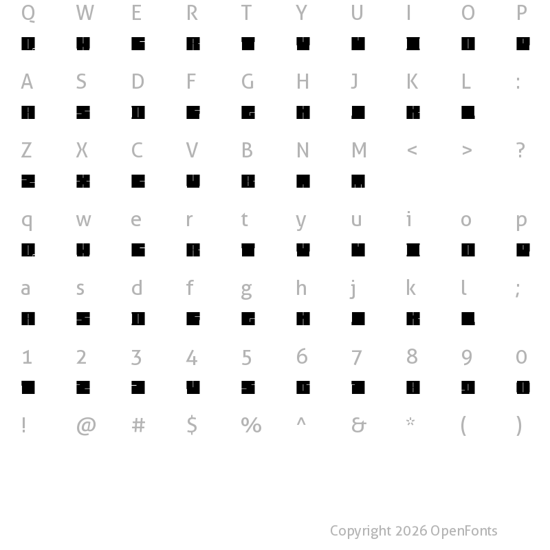 Character Map of Blockman-solid Regular