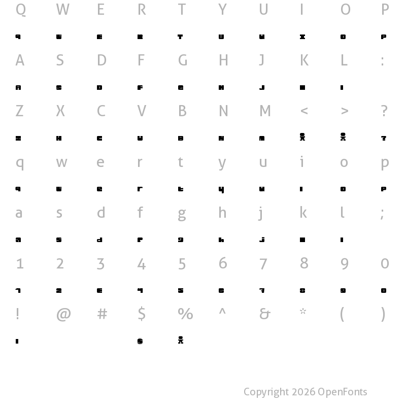Character Map of Blockster original