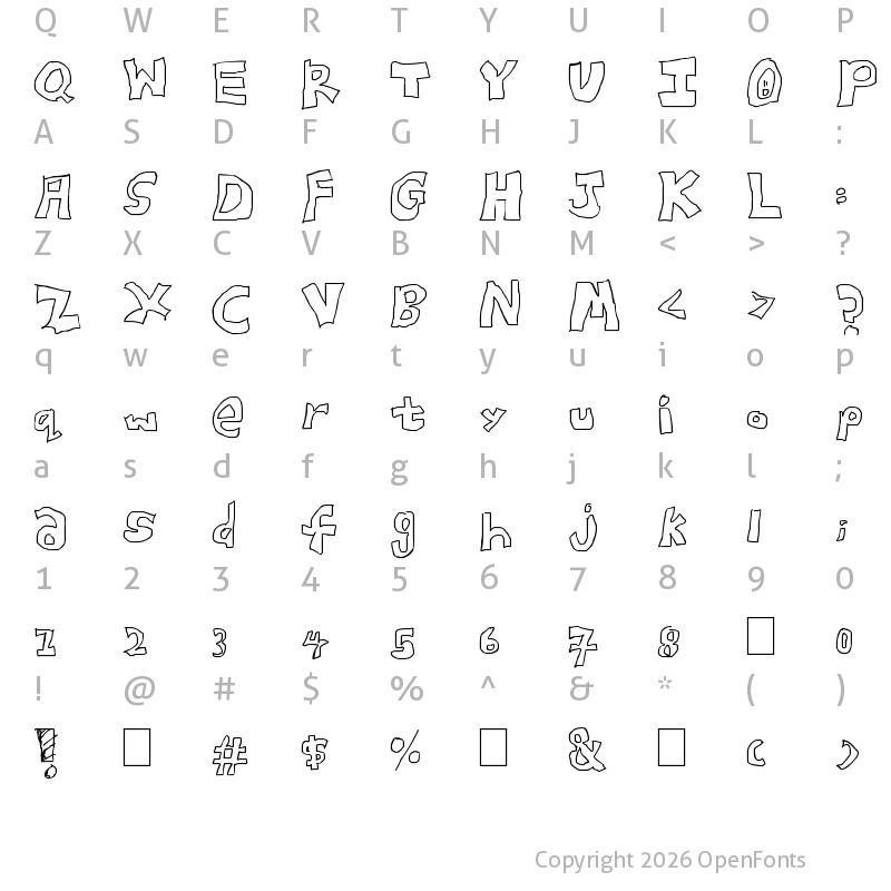 Character Map of Blockster Regular