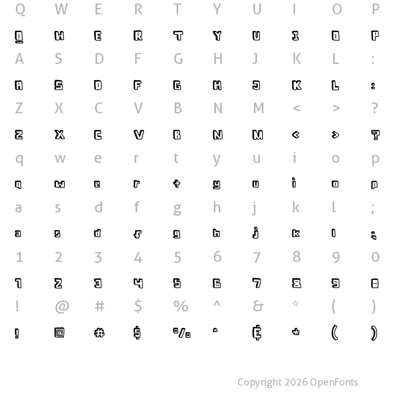 Character Map of Blocky Best Regular