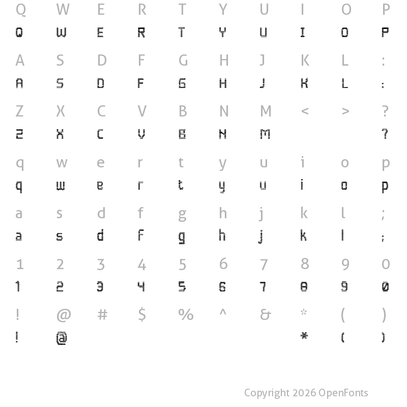 Character Map of Blokada Regular