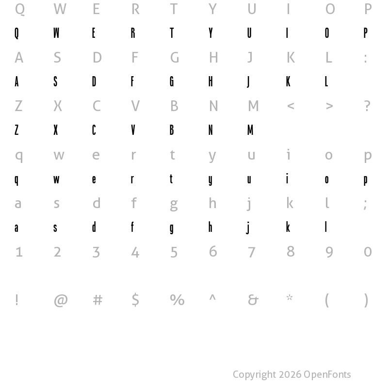 Character Map of Blonden Demo Regular