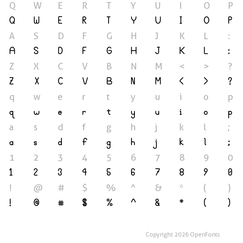 Character Map of BloomingGroveBold Bold