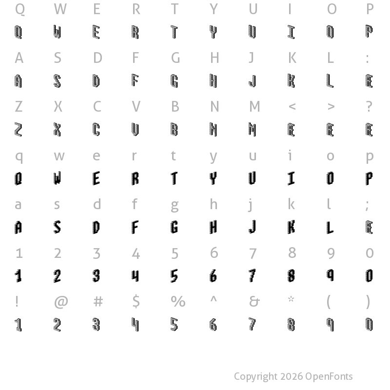Character Map of Blox (BRK) Regular