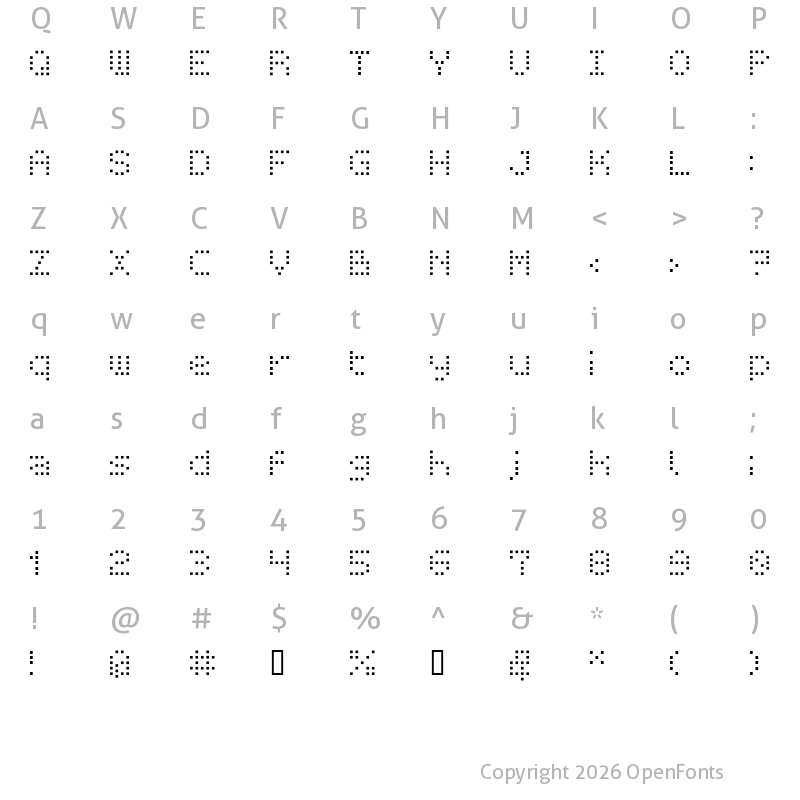 Character Map of BM receipt A11