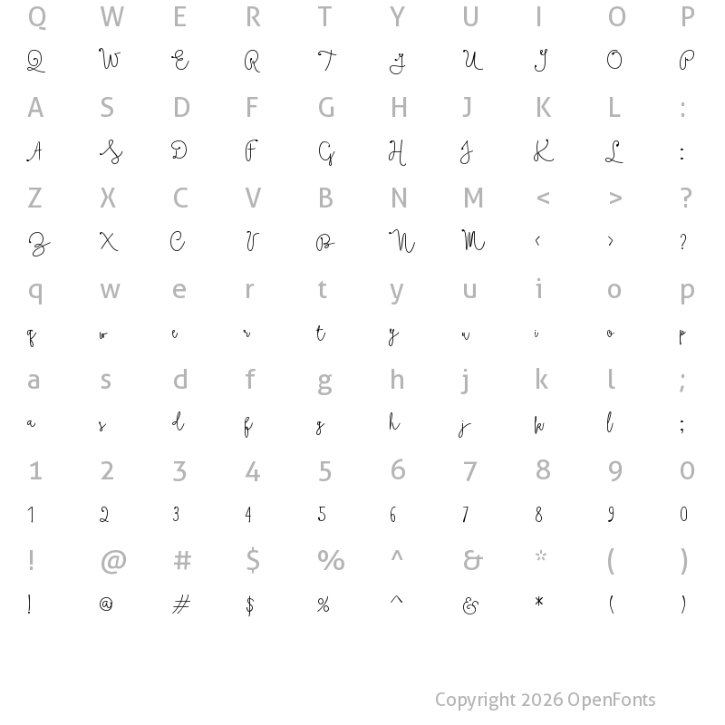 Character Map of BohoScriptLineDropW05-Bold Regular