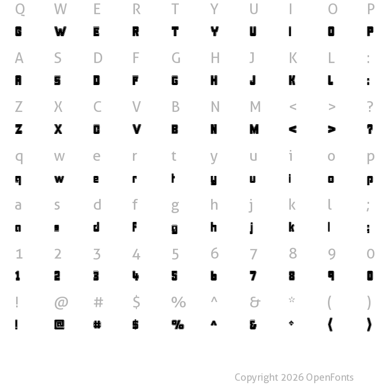 Character Map of Bonk College Regular