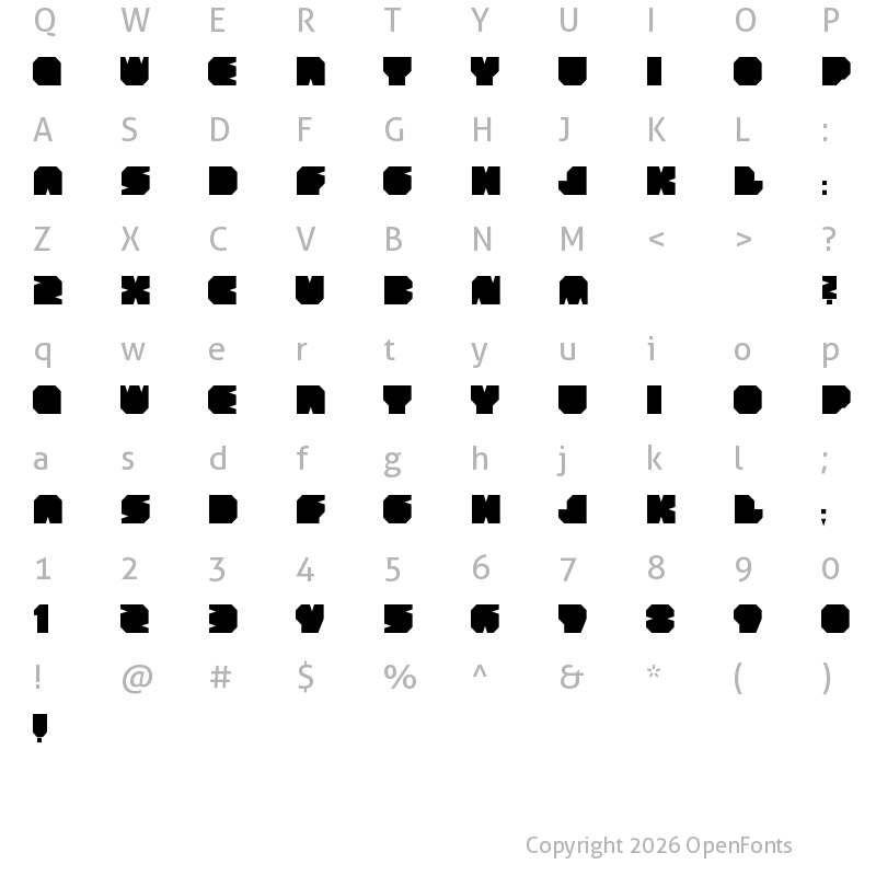 Character Map of BOODAS.DE | Subtract Regular