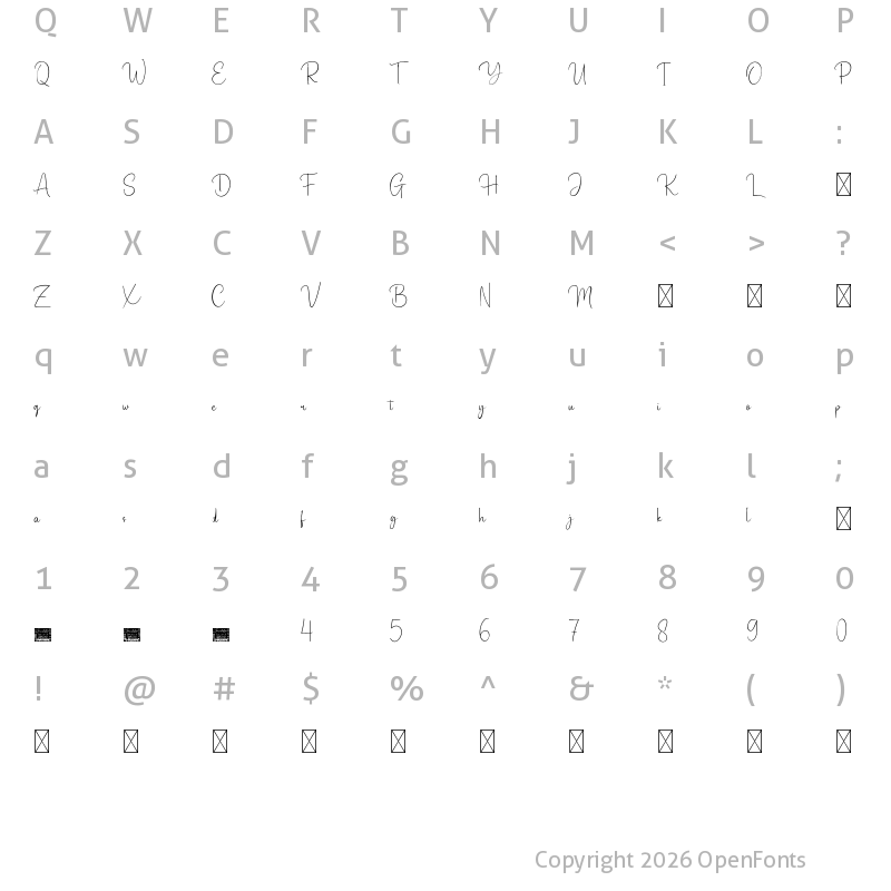 Character Map of Bossthy Personal