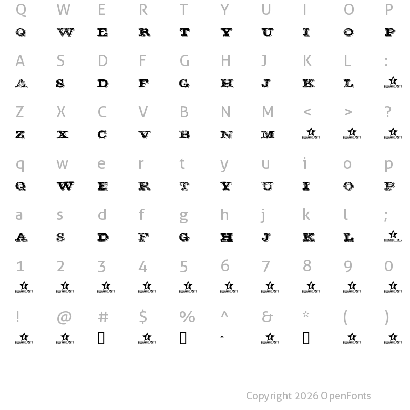 Character Map of BOTAS SUJAS Regular