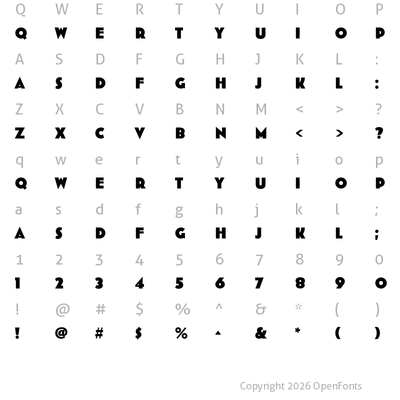 Character Map of Bovine MVB Regular
