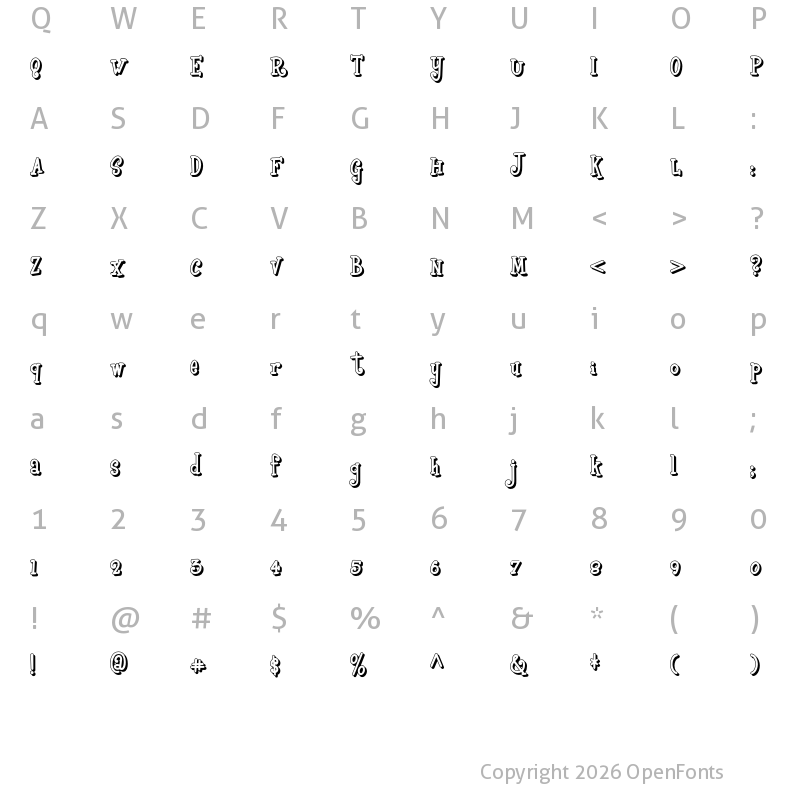 Character Map of Boyz R Gross NF Shadow